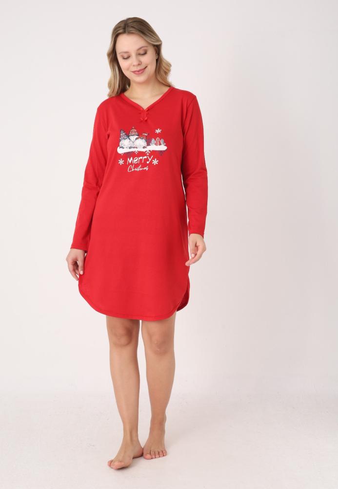 Camasa de noapte Craciun,Imprimeu Merry Christmas,En-gros